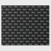 エレガントパイロットブラシスクリプトタイポグラフィ ラッピングペーパー (フラット)