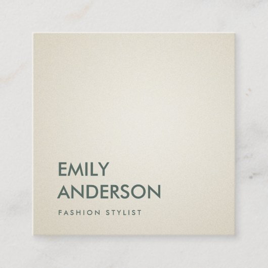 エレガントパシンプルール銀色プロフェッショナル スクエア名刺 (正面)