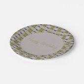 エレガントパターン（の模様が）あるデザイン ペーパープレート (アングル)