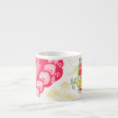 エレガントパターン（の模様が）ある磁器 エスプレッソカップ (正面)