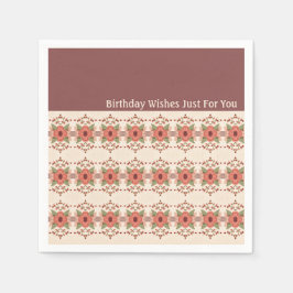 エレガントパターン（の模様が）ある スタンダードカクテルナプキン