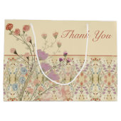 エレガントパターン（の模様が）ある ラージペーパーバッグ (裏面)