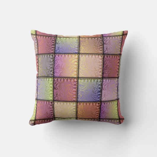 エレガントパッチワークの正方形のイメージ クッション (裏面)