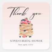エレガントパンケーキブライダルシャワーありがとう スクエアシール (正面)