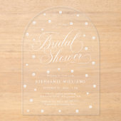 エレガントパーズブライダルシャワーアーチ アクリル招待状 (正面)