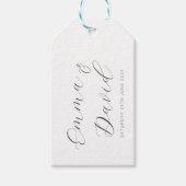エレガントパーソナライズされたな結婚式 ギフトタグ (正面)