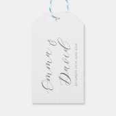 エレガントパーソナライズされたな結婚式 ギフトタグ (裏面)