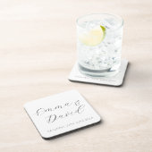 エレガントパーソナライズされたな結婚式 コースター (右側)