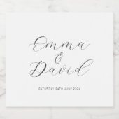 エレガントパーソナライズされたな結婚式 スパークリングワインラベル (シングルラベル)