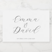 エレガントパーソナライズされたな結婚式 スパークリングワインラベル (シングルラベル)