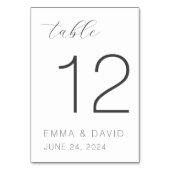 エレガントパーソナライズされたな結婚式 テーブルナンバー (裏面)
