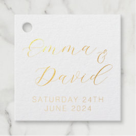 エレガントパーソナライズされたな結婚式 フェイバータグ