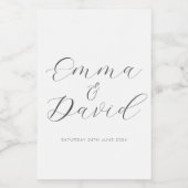 エレガントパーソナライズされたな結婚式 ワインラベル (シングルラベル)