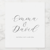 エレガントパーソナライズされたな結婚式 ワインラベル (シングルラベル)