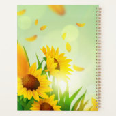 エレガントパーソナライズされたひまわりオングカスタムリーン プランナー手帳 (裏面)