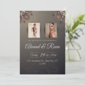 エレガントパーソナライズされたインディアン結婚式招待状車 招待状 (スタンド正面)