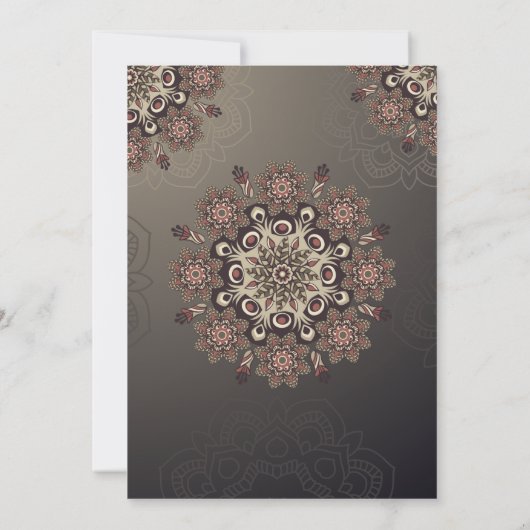 エレガントパーソナライズされたインディアン結婚式招待状車 招待状 (裏面)