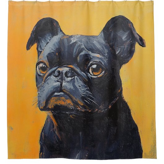 エレガントパーソナライズされたカスタム写真の追加 シャワーカーテン (正面)