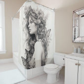 エレガントパーソナライズされたカスタム写真の追加 シャワーカーテン (インサイチュ)