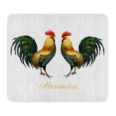 エレガントパーソナライズされたカラフル鶏肉4月 カッティングボード (正面)