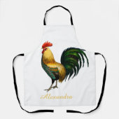 エレガントパーソナライズされたカラフル鶏 エプロン (正面)