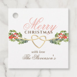 エレガントパーソナライズされたクリスマスラベル フェイバータグ