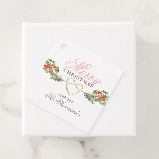 エレガントパーソナライズされたクリスマスラベル フェイバータグ (インサイチュ)