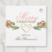 エレガントパーソナライズされたクリスマスラベル フェイバータグ (裏面)