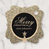 エレガントパーソナライズされたクリスマスラベル フェイバータグ (裏面)