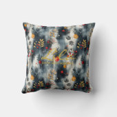 エレガントパーソナライズされたクリスマス枕名&引用文 クッション (裏面)