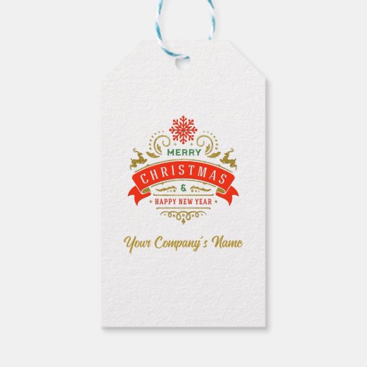 エレガントパーソナライズされたクリスマス ギフトタグ (裏面)