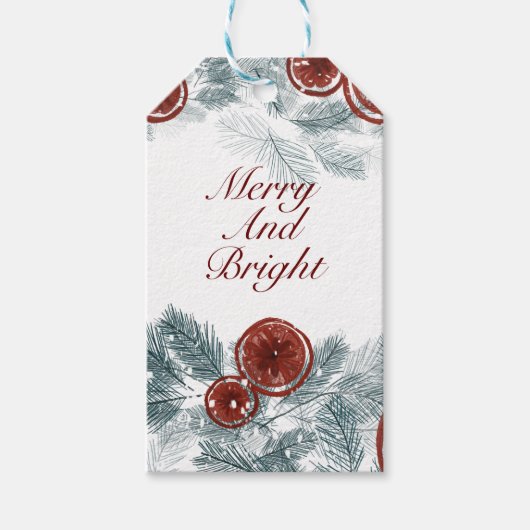 エレガントパーソナライズされたクリスマス ギフトタグ (正面)