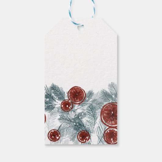 エレガントパーソナライズされたクリスマス ギフトタグ (裏面)