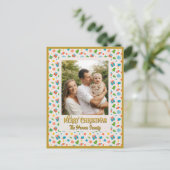 エレガントパーソナライズされたクリスマス ポストカード (スタンド正面)