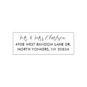 エレガントパーソナライズされたシンプル差出人住所 セルフインキングスタンプ (デザイン)