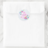 エレガントパーソナライズされたハッピーイースター |シール ラウンドシール (バッグ)