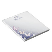 エレガントパーソナライズされたバタフライガーデン ノートパッド (アングル)