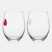 エレガントパーソナライズされたバラ60周年記念ギフト ステムなしワイングラス (左)