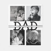 エレガントパーソナライズされたパパ フリースブランケット (正面)