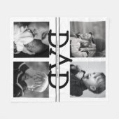 エレガントパーソナライズされたパパ フリースブランケット (正面(横))