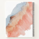 エレガントパーソナライズされたフェミニン軟水色 ノートブック (裏面)