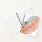 エレガントパーソナライズされたフェミニン軟水色 ノートブック (内部)