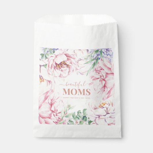 エレガントパーソナライズされたフローラ母の日 フェイバーバッグ (正面)