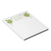 エレガントパーソナライズされたフローラ ノートパッド (アングル)