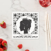 エレガントパーソナライズされたプリンセス スタンダードカクテルナプキン (インサイチュ)