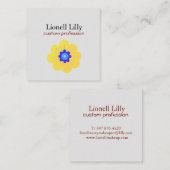 エレガントパーソナライズされたミニマル  スクエア名刺 (正面/裏面)