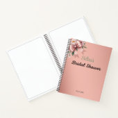エレガントパーソナライズされたモダンブライダルシャワー ノートブック (内部)