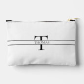 エレガントパーソナライズされたモノグラムの名前をカスタムする アクセサリーポーチ (裏面)