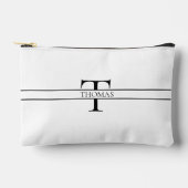 エレガントパーソナライズされたモノグラムの名前をカスタムする アクセサリーポーチ (正面)