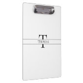 エレガントパーソナライズされたモノグラムの名前をカスタムする クリップボード (右)